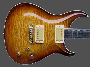  Standard SB, Quilt Maple top, Dark Amber burst