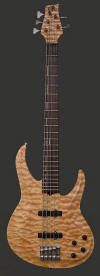 5-string neck-thru bass, Quilt top - front