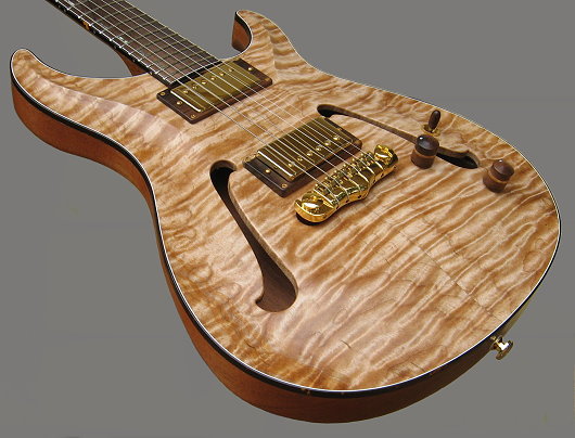 Standard Hollow-body, Quilted Maple top